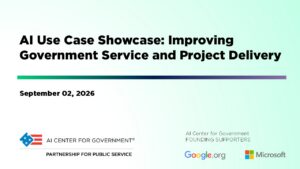 Image thumbnail for AI Use Case Showcase: Improving Government Service and Project Delivery